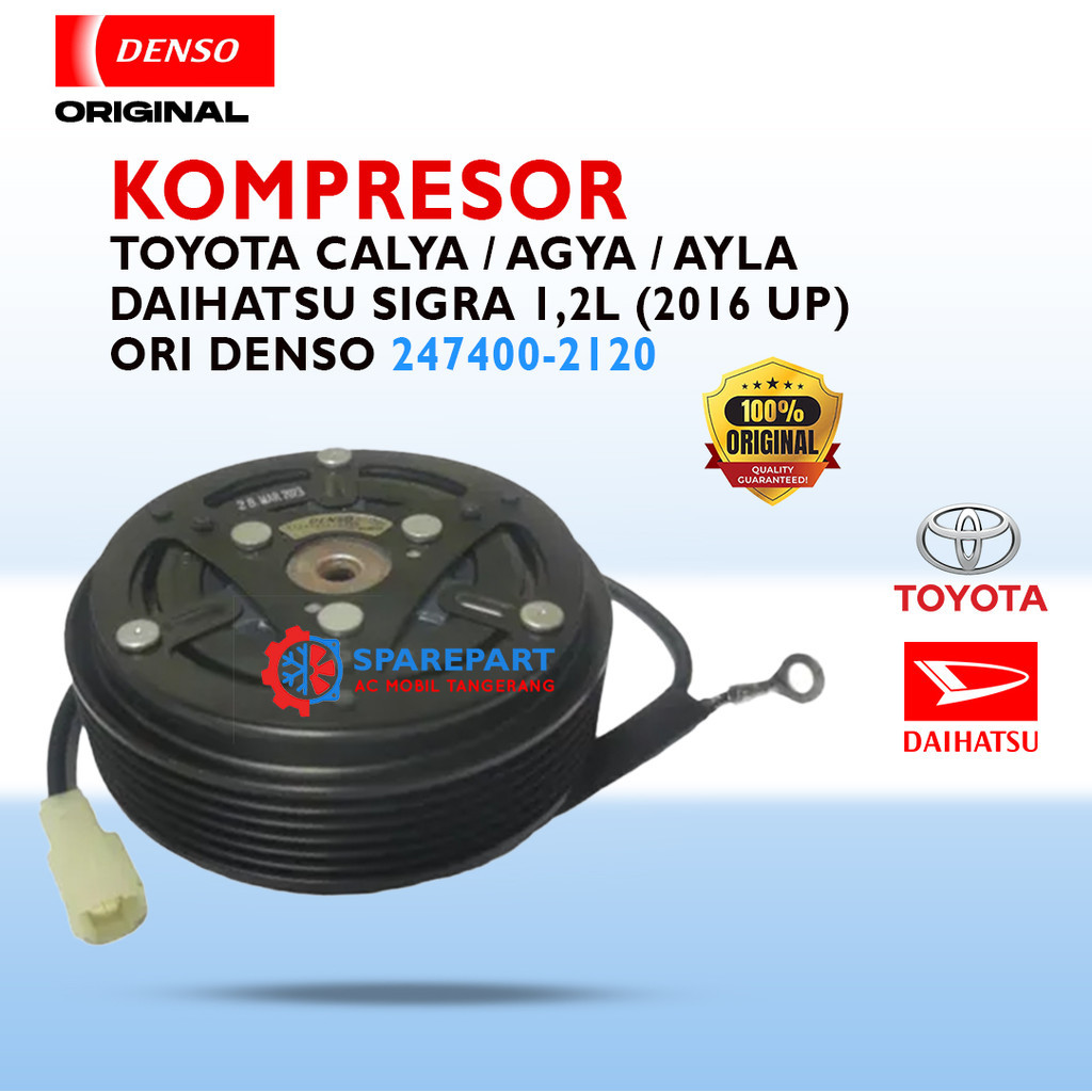 Magnet Clutch Toyota Calya / Agya / Ayla / Daihatsu Sigra 1,2L (2016 Up) Original Denso XI247400-2120
