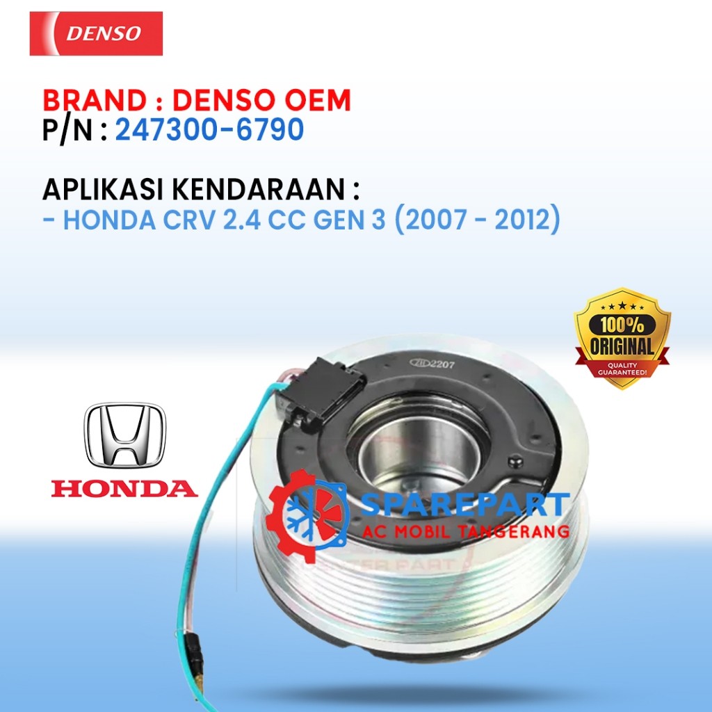 Magnet Clutch Honda CRV Gen 3 2. CC 2007-2012 247300-6790 – Denso OEM