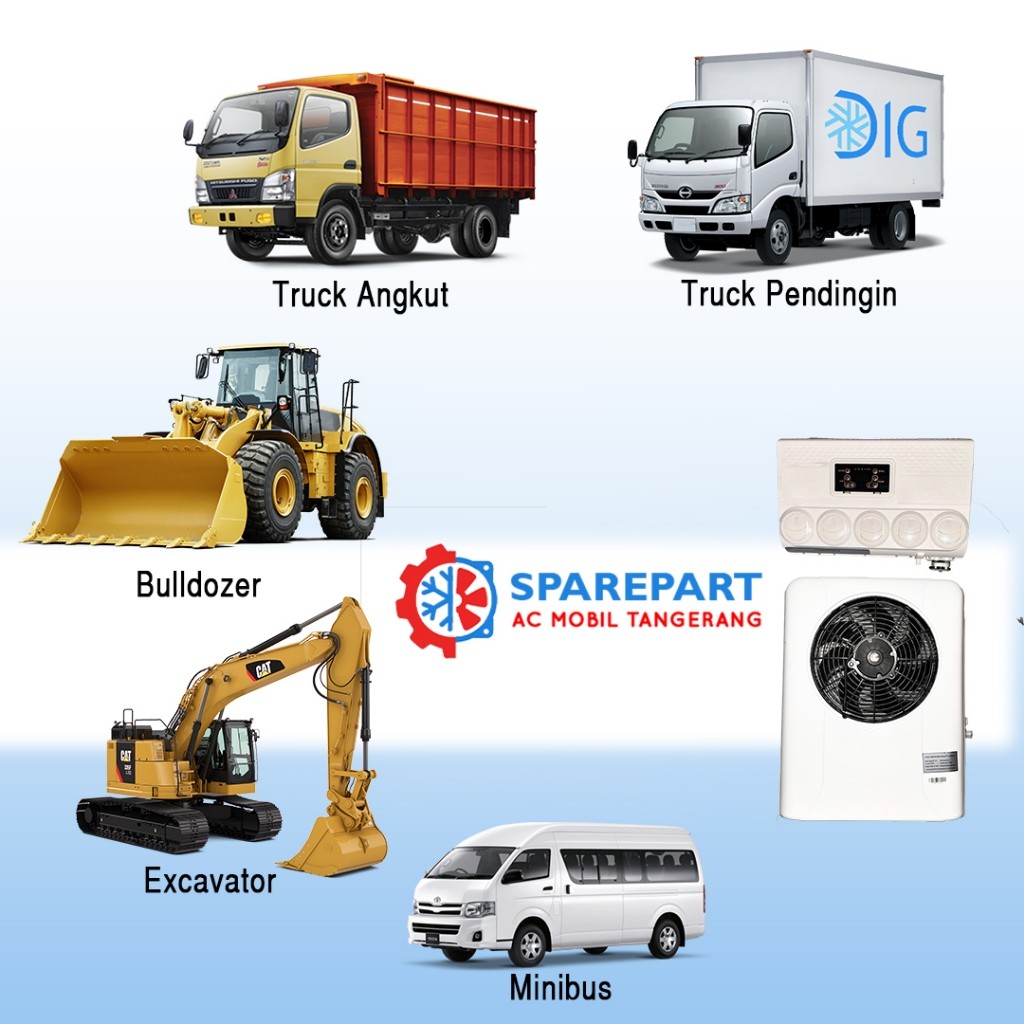 AC Elektrik Electric 24V untuk Mobil, Truk, dan Alat Berat – 5 Lubang, AC Listrik 24V 100% Baru