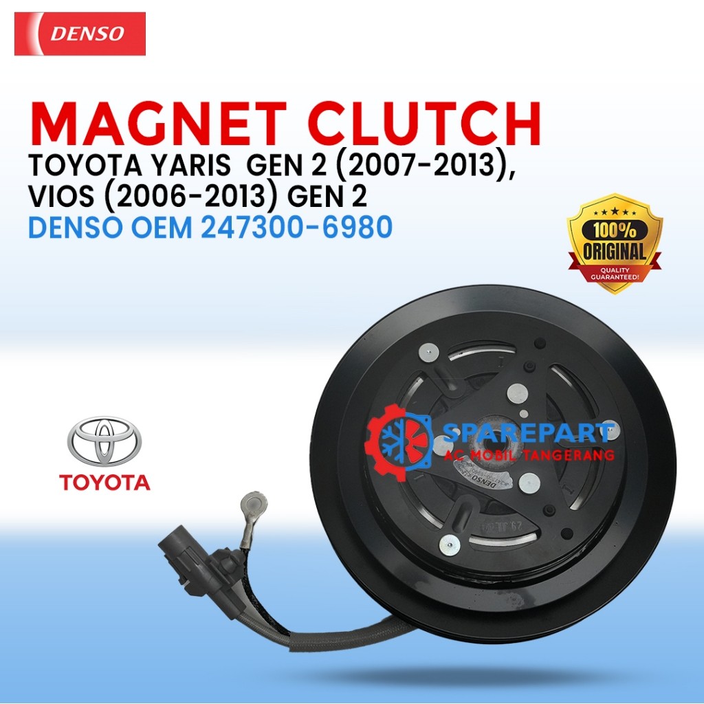 Magnet Clutch Toyota Toyota Yaris gen 2 (2007-2013), Vios (2006-2013) model lama 247300-6960 – Denso original