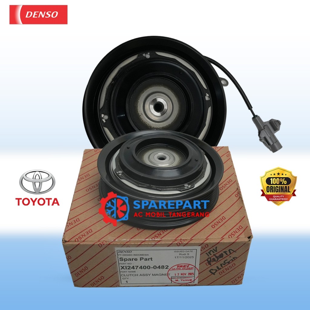 Magnet Clutch Toyota Innova Reborn 2.0 L Bensin (2015 ~) 2nd Gen, Double Blower 247400-0481/0482 – Denso Original