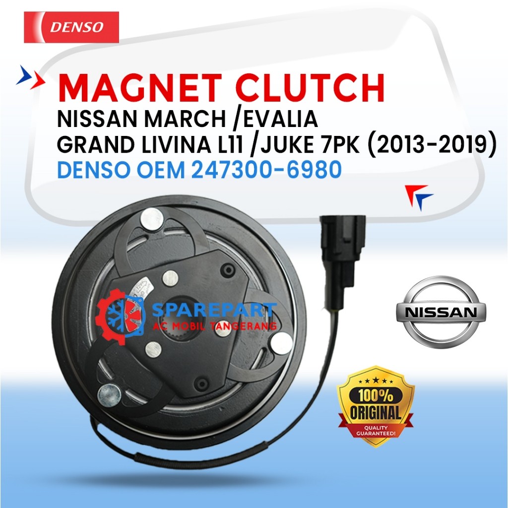 Magnet Clutch Nissan March Evalia Grand Livina L11 JUKE 7PK (2013-2019) 247300-6980 – Denso OEM
