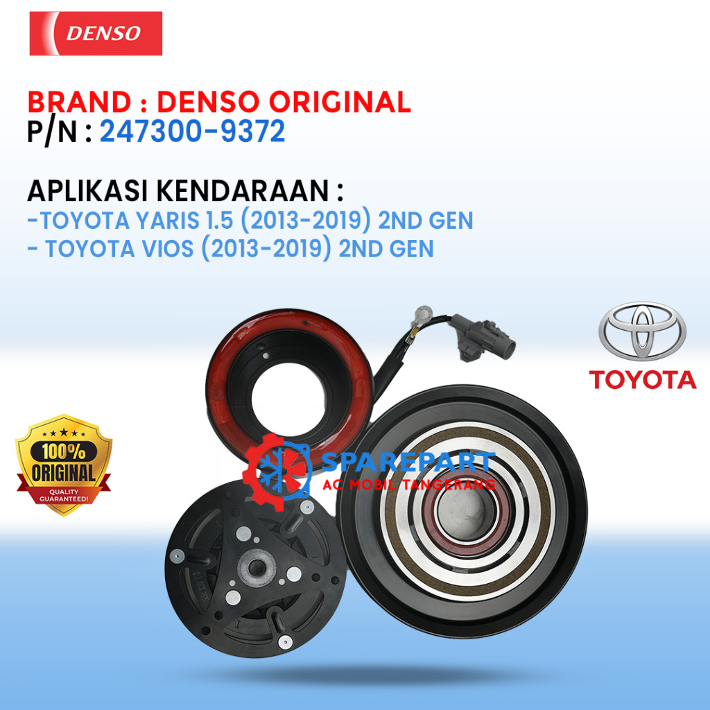 Magnet Clutch New Yaris 1.5 / New Vios (2013-2019) 2nd Gen Original Denso 247300-9372 – Denso Original