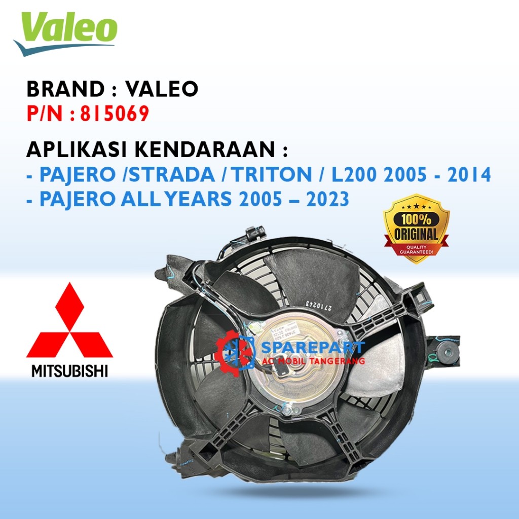 EXTRA FAN (MITSUBISHI triton strada l200 2005 – 2014) Pajero 2005-2023 VALEO ORIGINAL