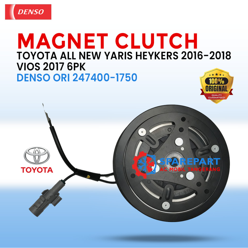 Magnet Clutch All New Yaris Heykers 2016-2018 VIOS 2017 6pk 247400-1750 – Denso Original