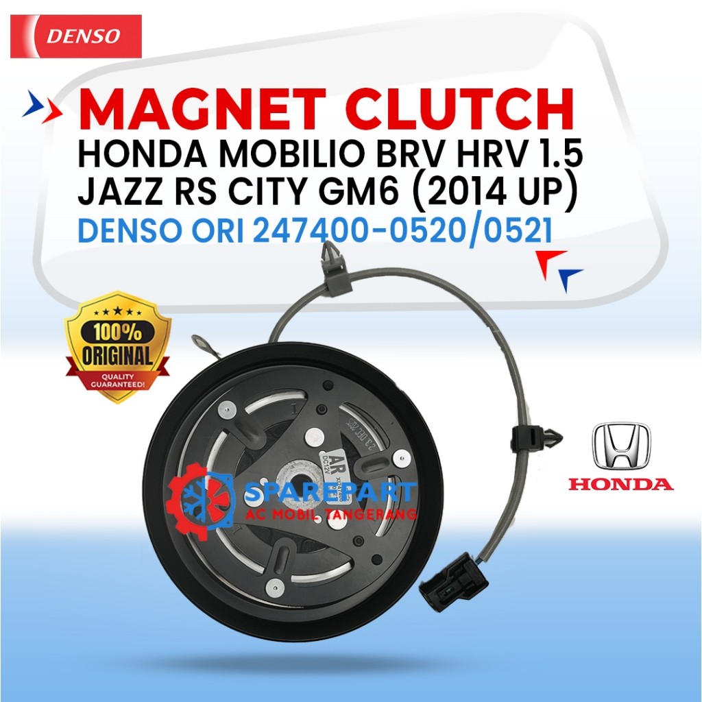 Magnet Clutch Honda Mobilio BRV HRV 1.5 All New Jazz RS City gm6 (2014 Keatas) Denso ORIGINAL 247400-0520/0521