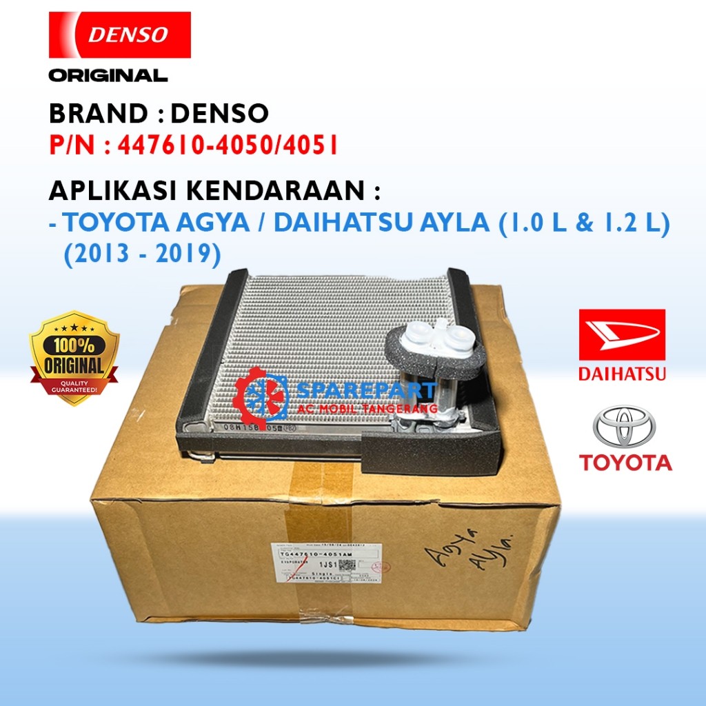 Evaporator Agya, Ayla 2013-2019 Original Denso 447610-4050/4051
