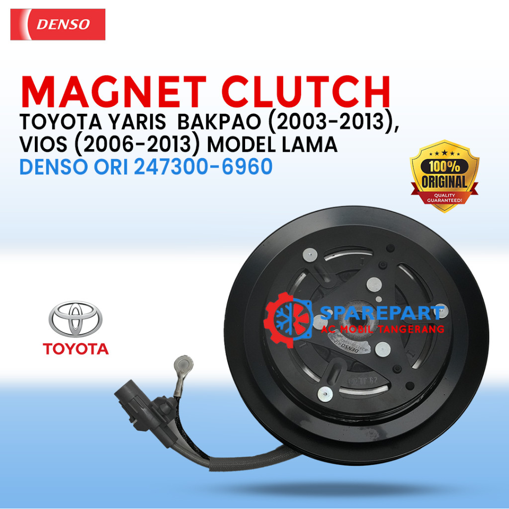 Magnet Clutch Toyota Toyota Yaris Bakpao (2003-2013), Vios (2006-2013) model lama 247300-6960 – Denso Original