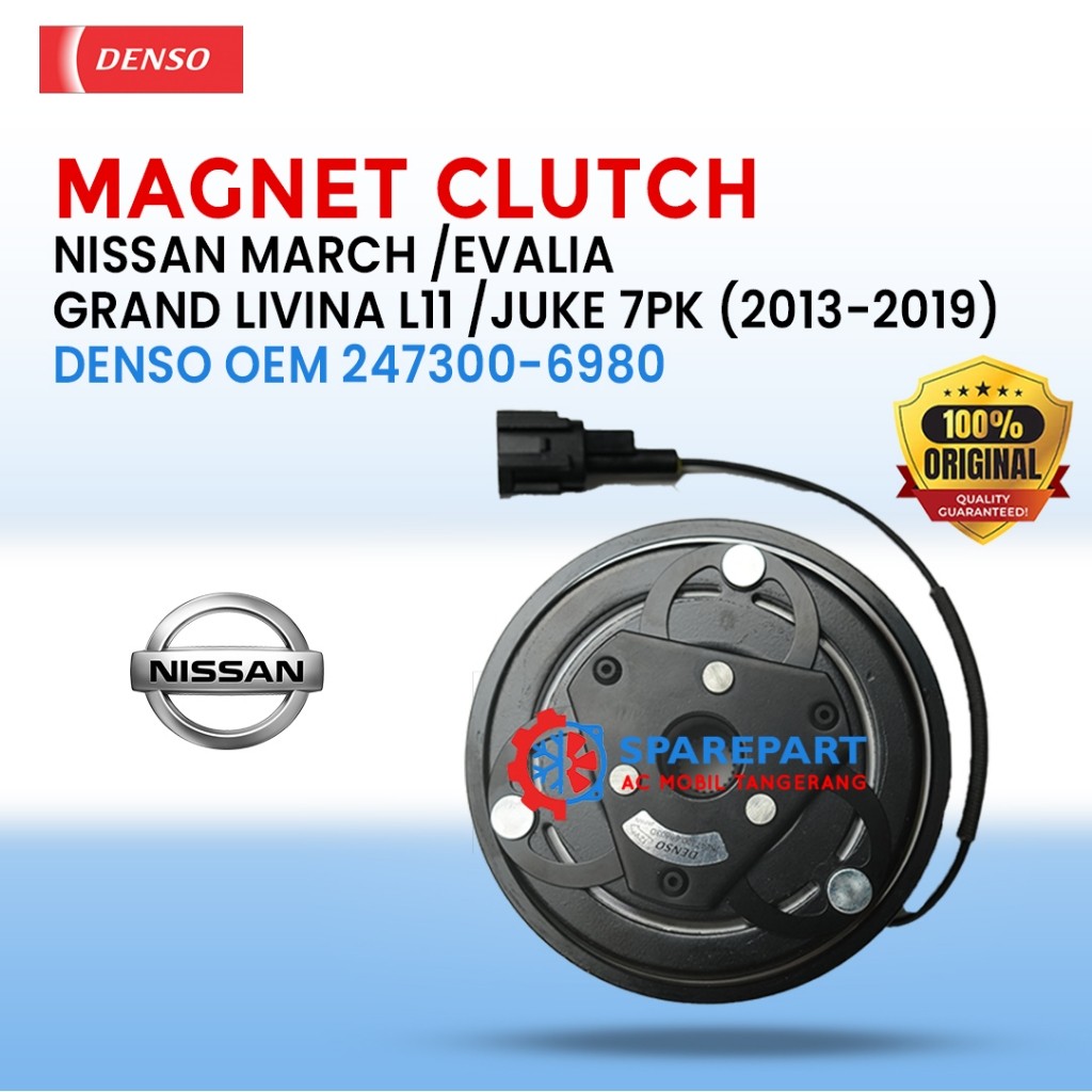 Magnet Clutch Nissan March Evalia Grand Livina L11 JUKE 7PK (2013-2019) 247300-6980 – Denso OEM