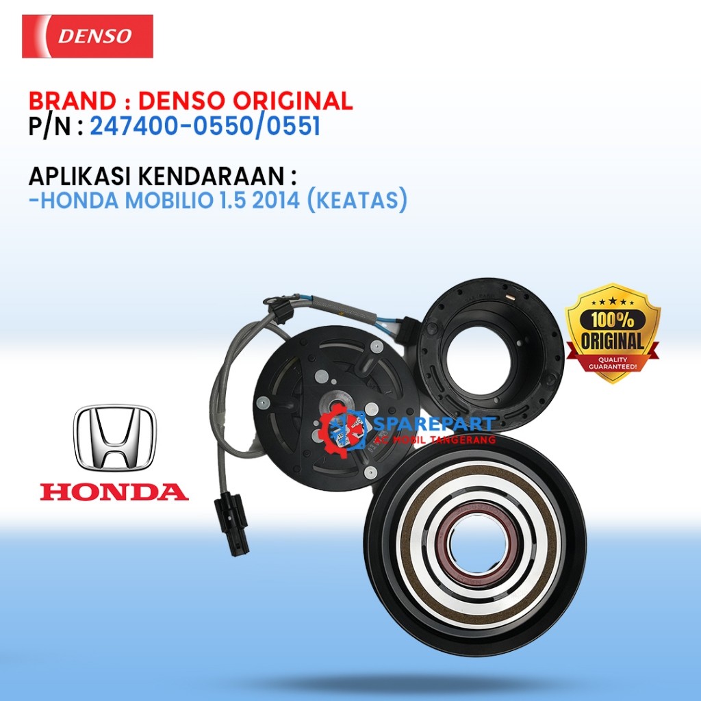 Magnet Clutch Honda HRV 1.8 (2015 Keatas) 247400-0550/0551 – Denso Original