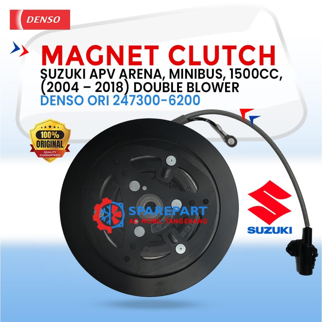 Magnet Clutch Suzuki APV Arena, Minibus, 1500cc, (2004 – 2018) Double Blower 247300-6200 – Original Denso