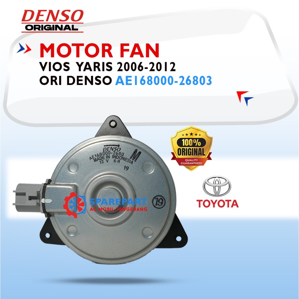 Motor Fan Vios Yaris 2006-2012 Original Denso AE168000-26803D
