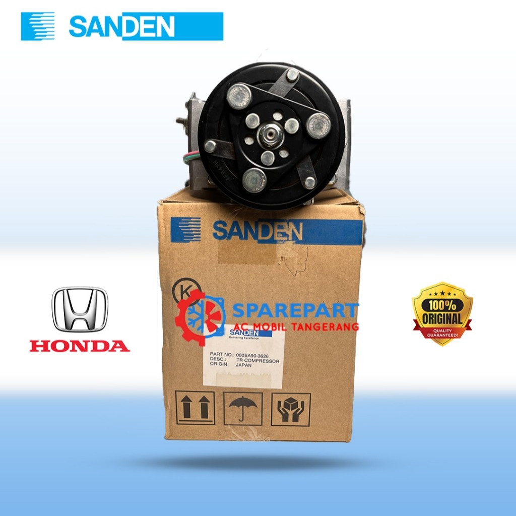 Kompresor AC MOBIL Honda Jazz/City/FREED Japan 3626/ 3624 – Sanden ORIGINAL