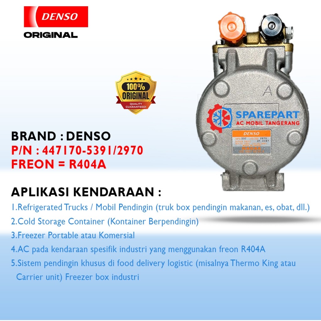 Kompressor 20A r404a 24V (10PA20C) Original Denso 447170-5391