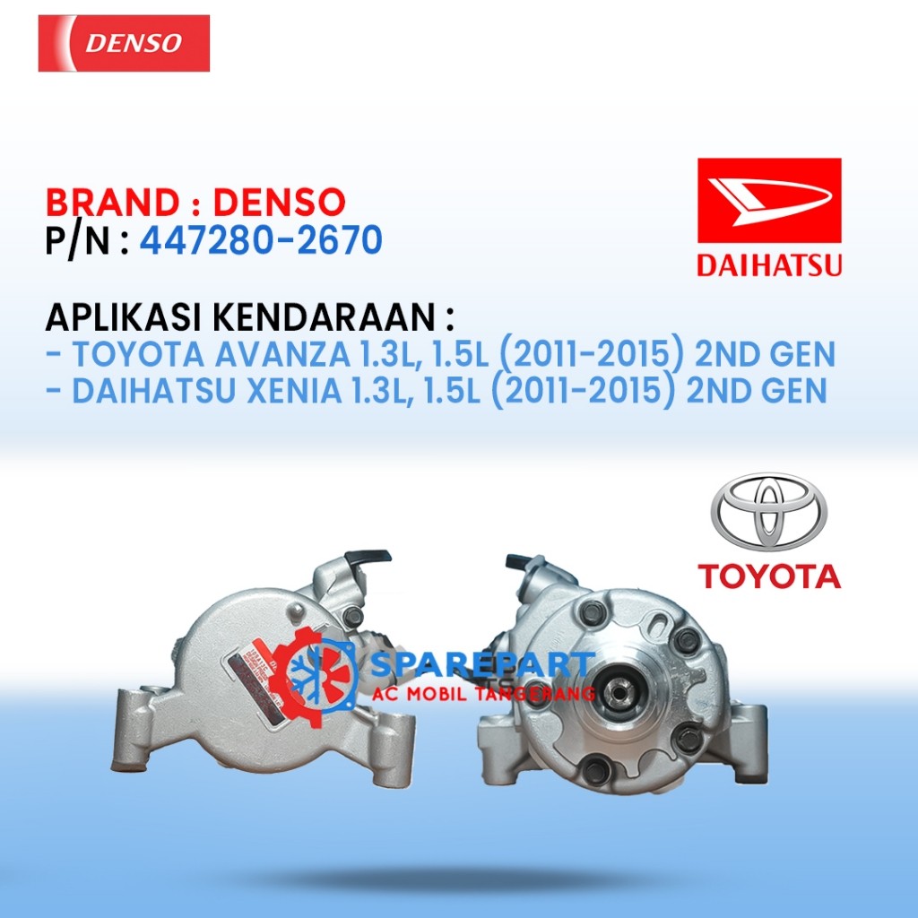 Compressor Avanza Vellos Xenia Tahun 2012-2015 DENSO 447260 1872