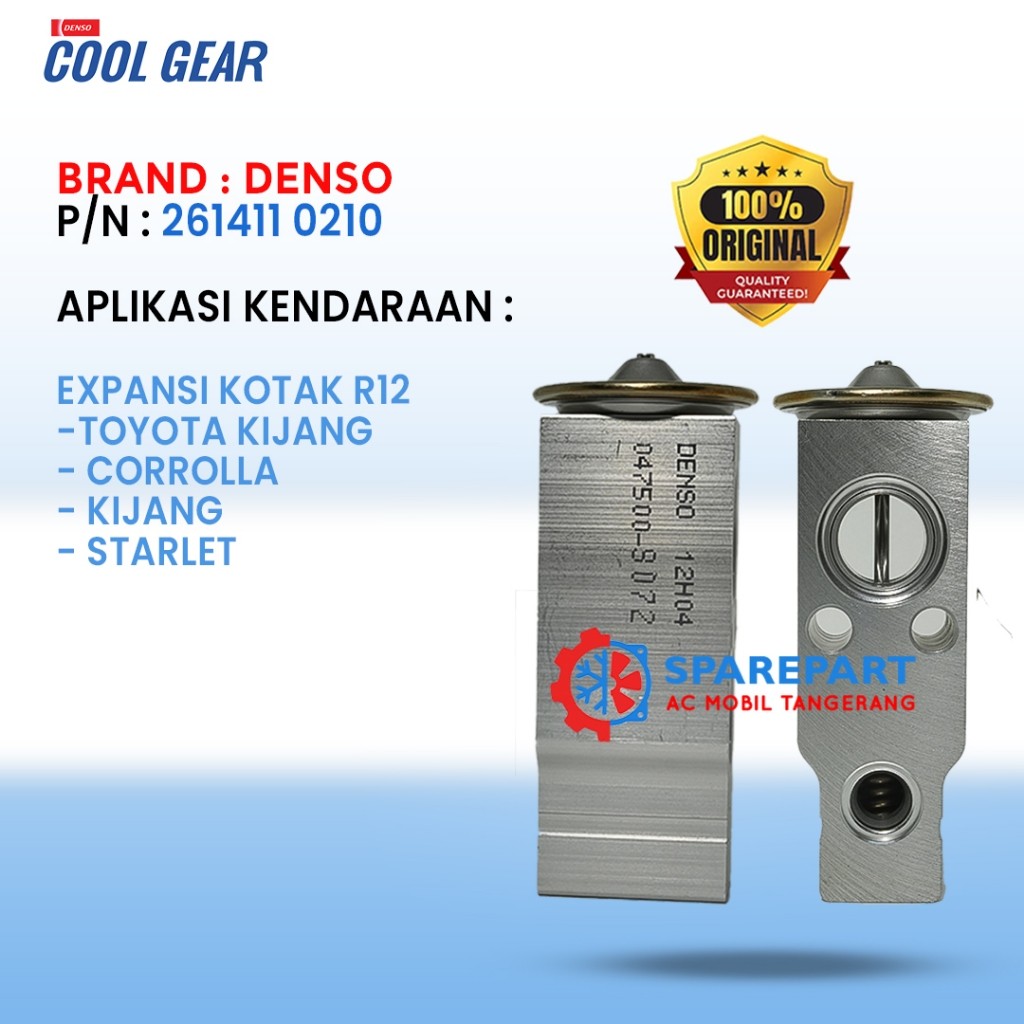 Expansi Valve R12 Corrolla Kijang Starlet Ori Denso Coolgear 447500-9072