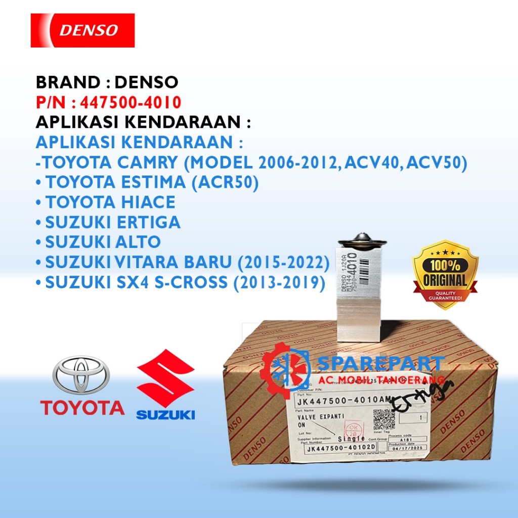 Expansion Valve ERTIGA TOYOTA CAMRY 2006-2012 HIACE (3070/3120) – 447500-4010