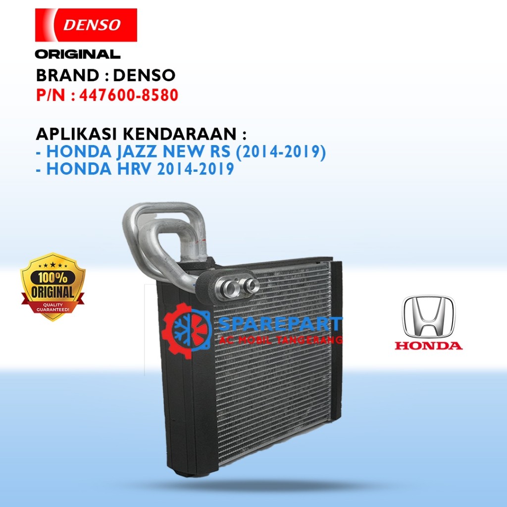 EVAPORATOR AC HONDA JAZZ NEW RS, HONDA HRV ORIGINAL DENSO 447610-8580