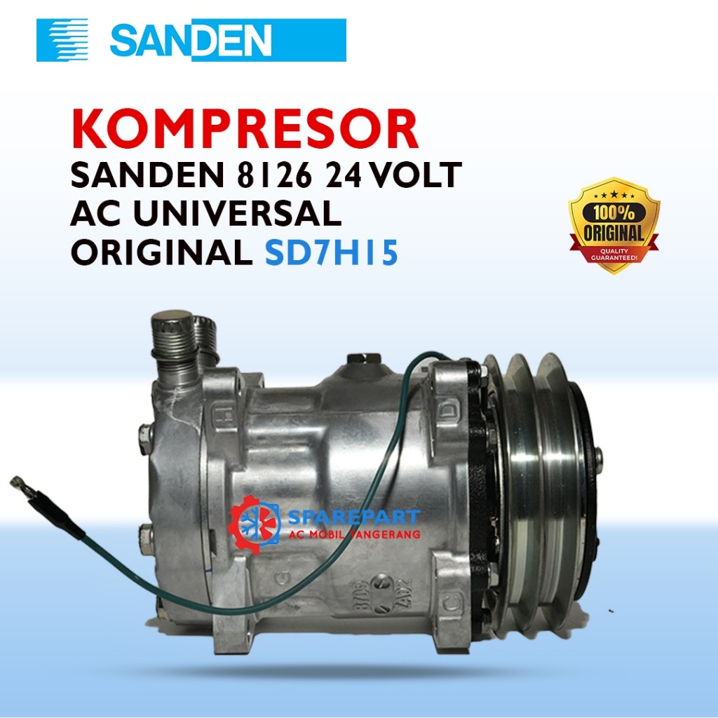 Kompresor AC Sanden 8126 24 Volt AC Universal Original SD7H15