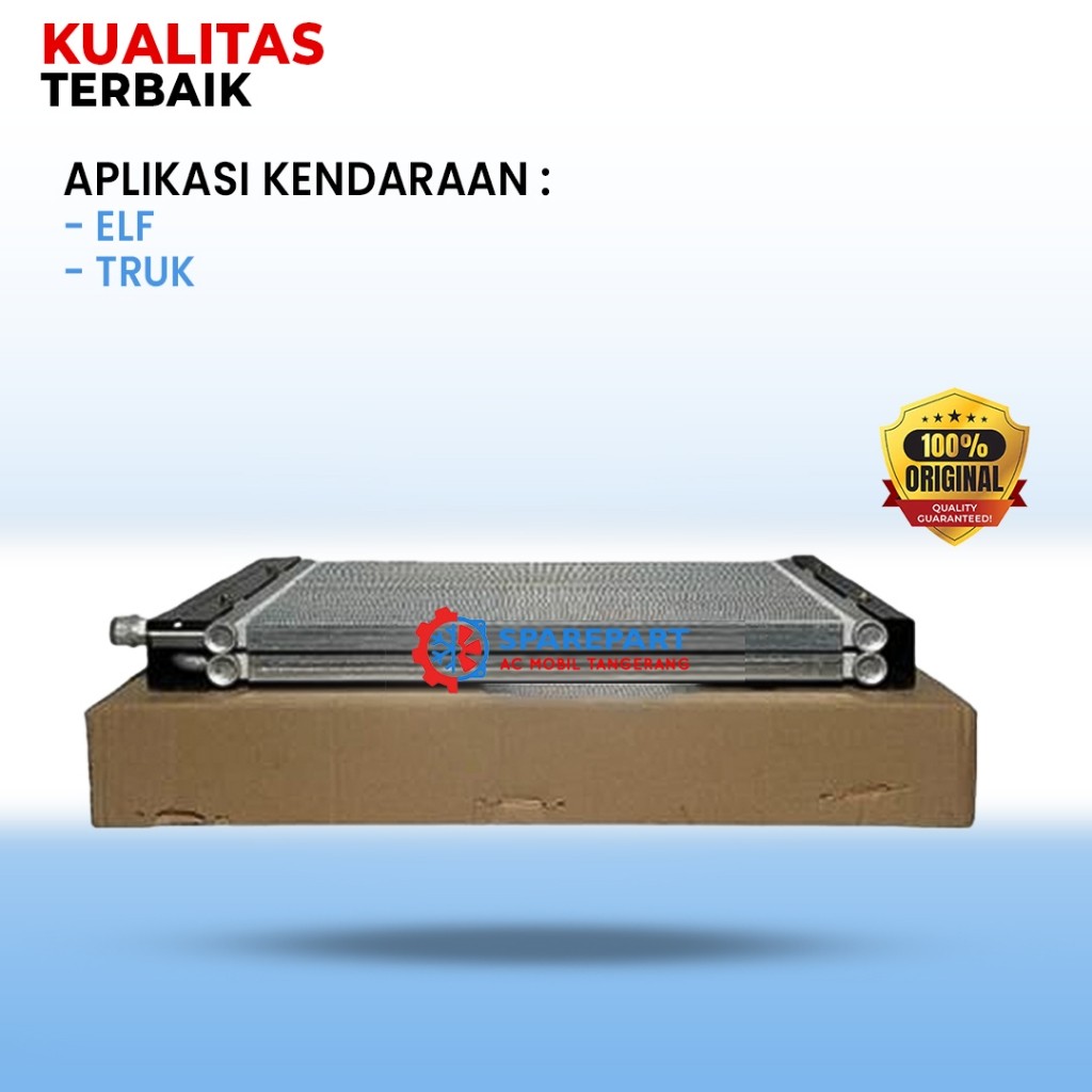 Kondensor AC Mobil Elf Truk 14x23x20 Universal R134 ( 2IN1 ) Double Paralel Tebal Sirip Halus JP120405A