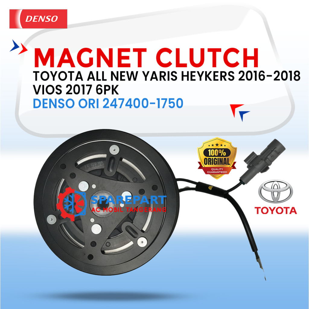 Magnet Clutch All New Yaris Heykers 2016-2018 VIOS 2017 6pk 247400-1750 – Denso Original