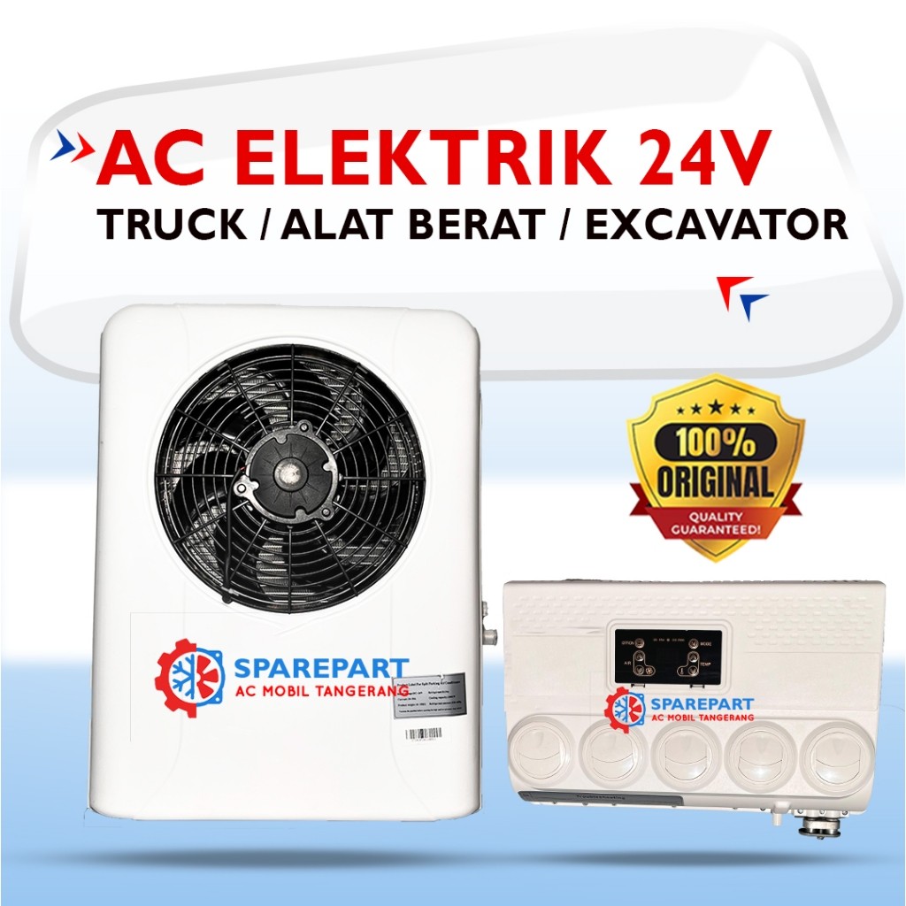 AC Elektrik Electric 24V untuk Mobil, Truk, dan Alat Berat – 5 Lubang, AC Listrik 24V 100% Baru