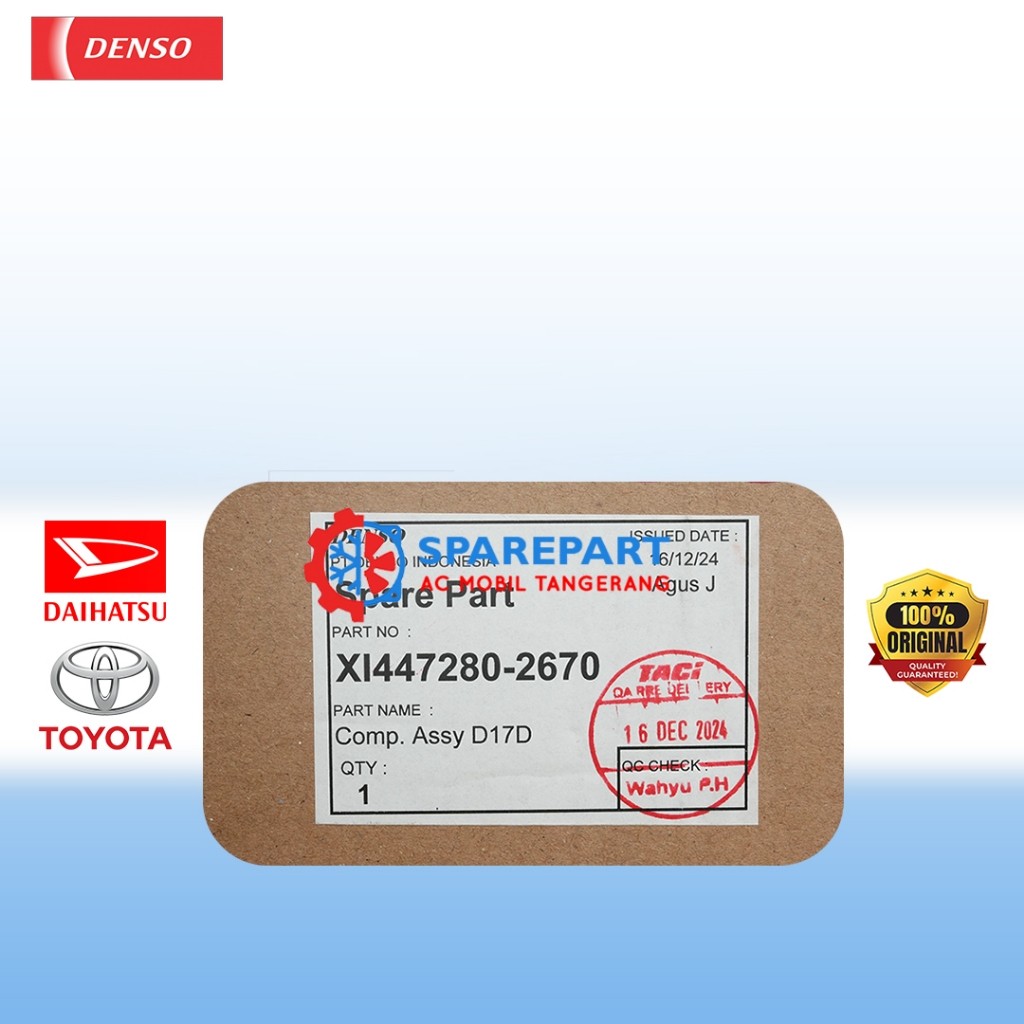 KOMPRESOR AC MOBIL AVANZA VELOZ XENIA RUSH TERIOS DENSO ORIGINAL 447280-2670