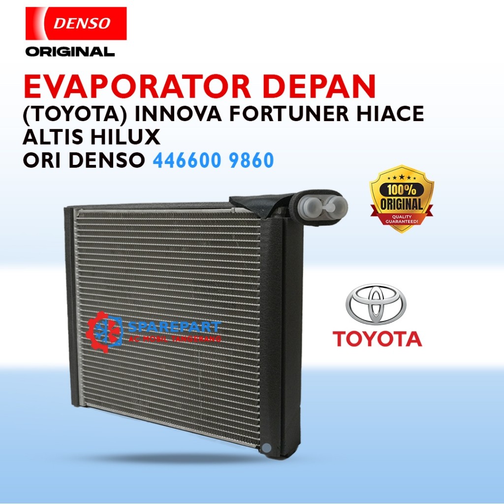 EVAPORATOR DEPAN INNOVA FORTUNER HIACE ALTIS HILUX 2014 LAMA 100% ORIGINAL DENSO (446600 9860)