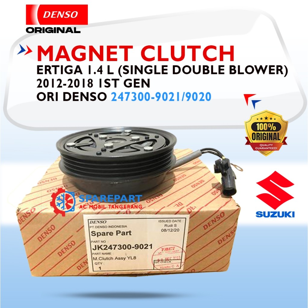 Magnet Clutch Suzuki Ertiga 1.4 L (single double blower) K14B 2012-2018 1st Gen Original Denso JK247300-9021/9020