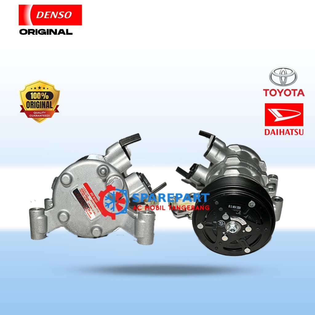Kompresor AC Mobil Rush Terios + m.clutch (2012-2017 2nd Gen) Original Denso 447160-5042