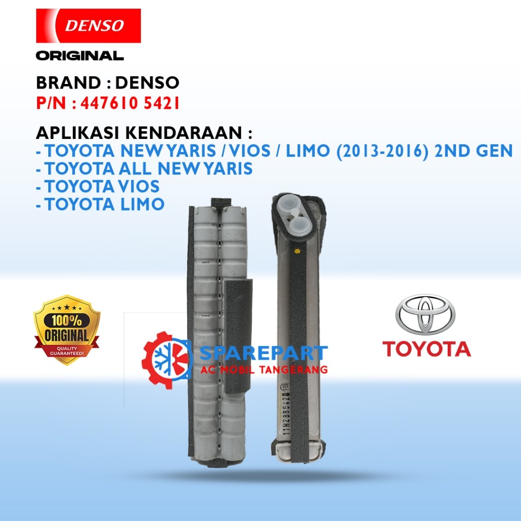 EVAPORATOR TOYOTA ALL NEW YARIS VIOS LIMO 2013-2016 ORIGINAL DENSO (TG447610 5421)
