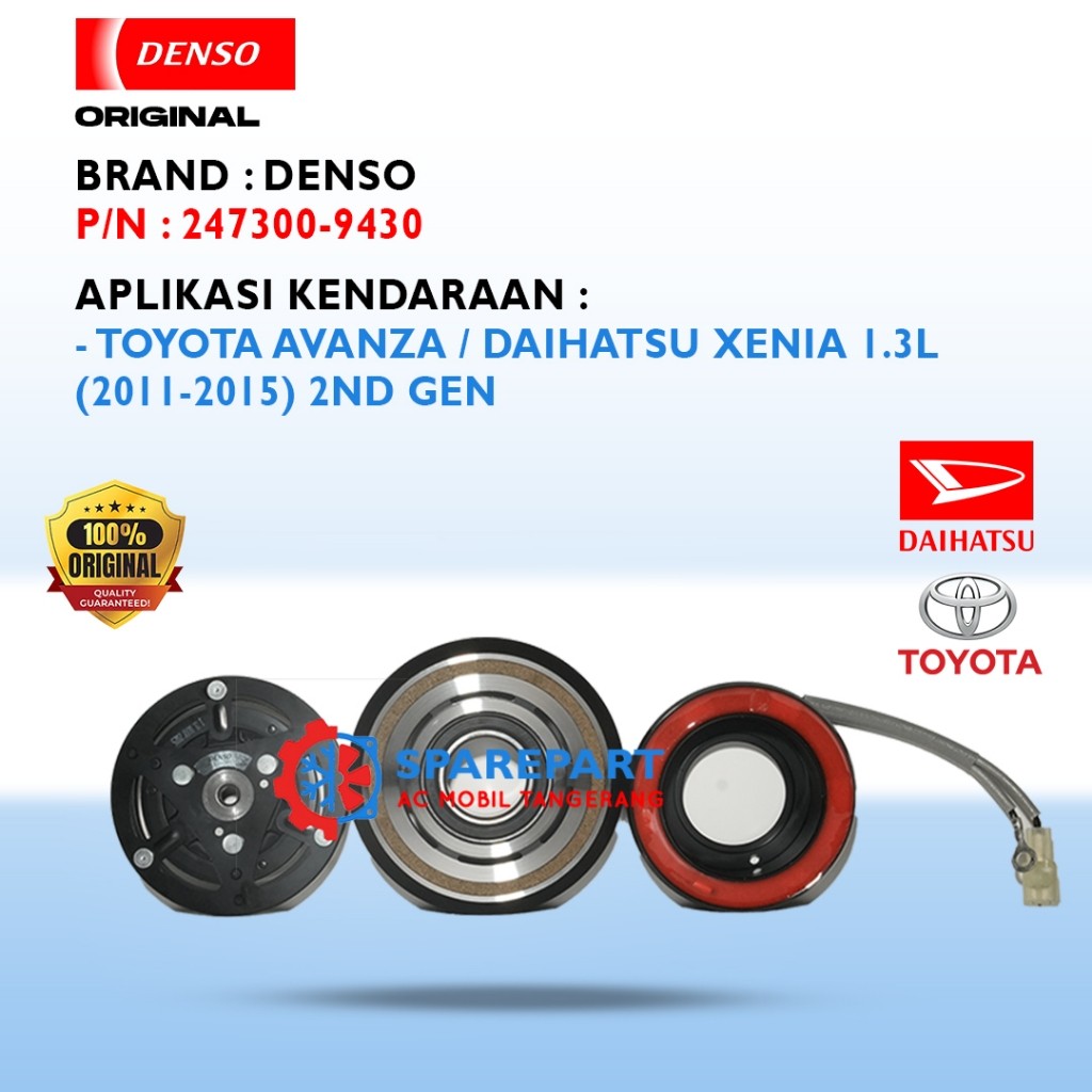 Magnet Clutch Avanza Xenia 1.3L 2011-2015 2nd Gen Original Denso 247300-9430