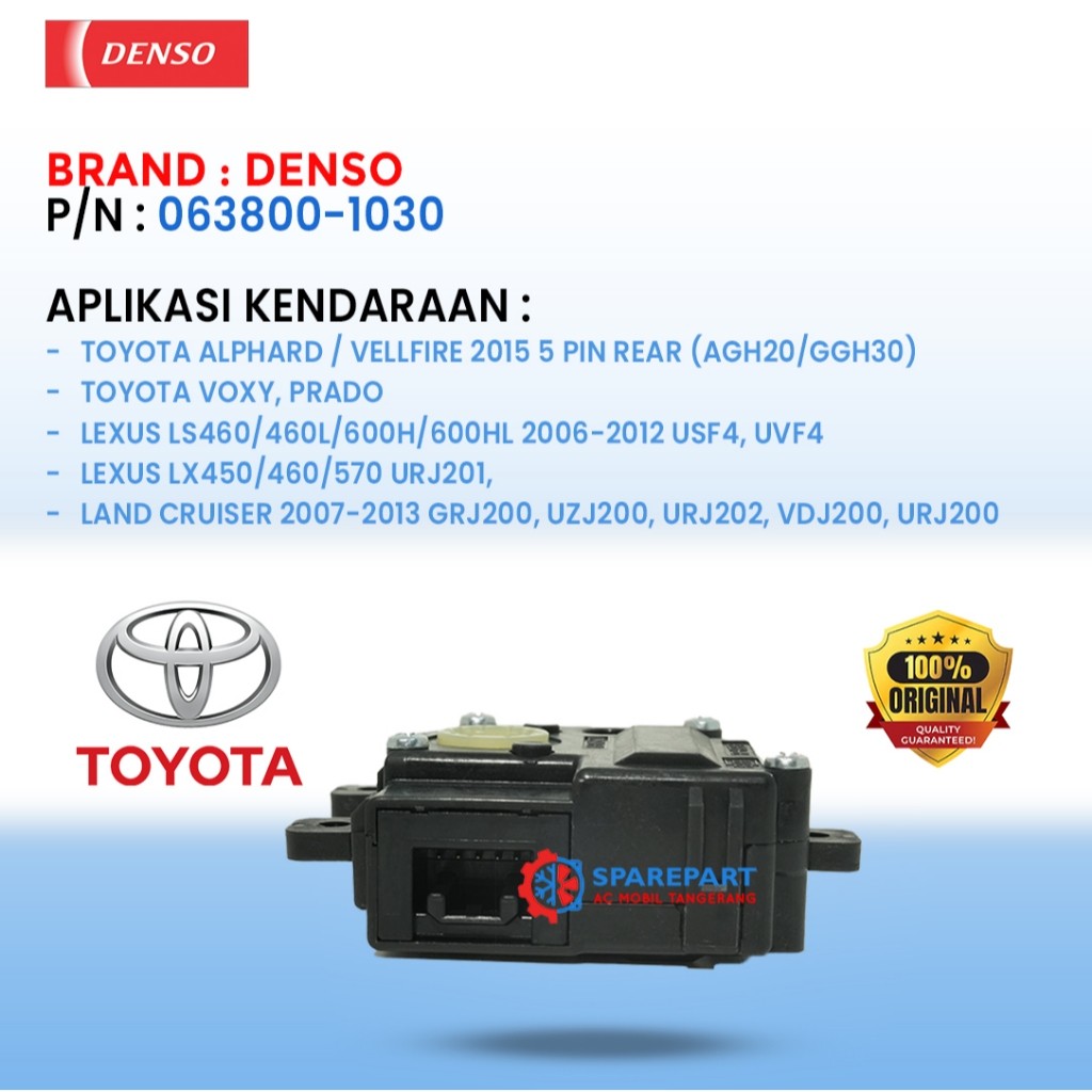 SERVO MOTOR BELAKANG LUAR TOYOTA ALPHARD VELLFIRE LEXUS VOXY PRADO DENSO ASLI 063800-1030
