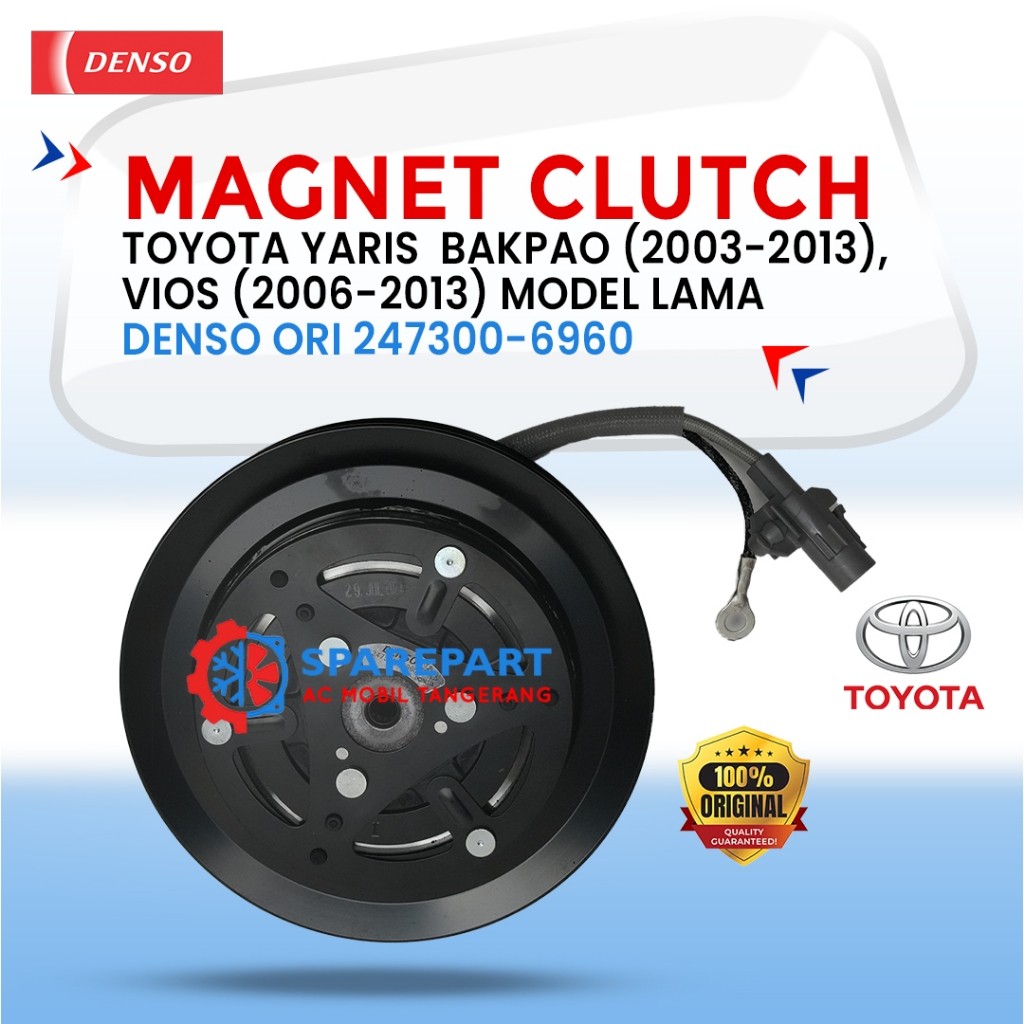 Magnet Clutch Toyota Toyota Yaris Bakpao (2003-2013), Vios (2006-2013) model lama 247300-6960 – Denso Original