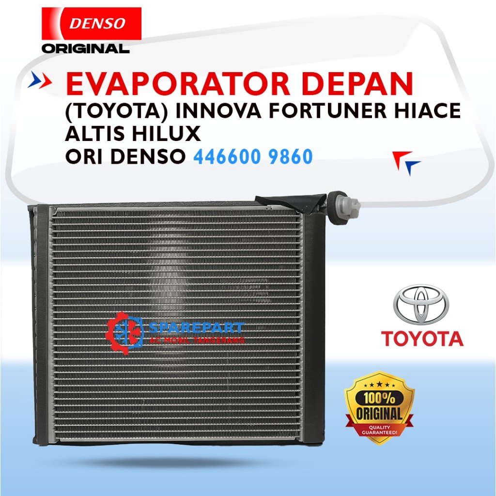 EVAPORATOR DEPAN INNOVA FORTUNER HIACE ALTIS HILUX 2014 LAMA 100% ORIGINAL DENSO (446600 9860)