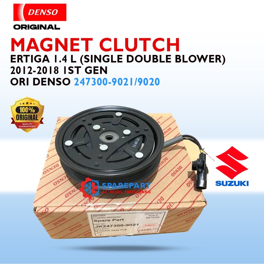 Magnet Clutch Suzuki Ertiga 1.4 L (single double blower) K14B 2012-2018 1st Gen Original Denso JK247300-9021/9020