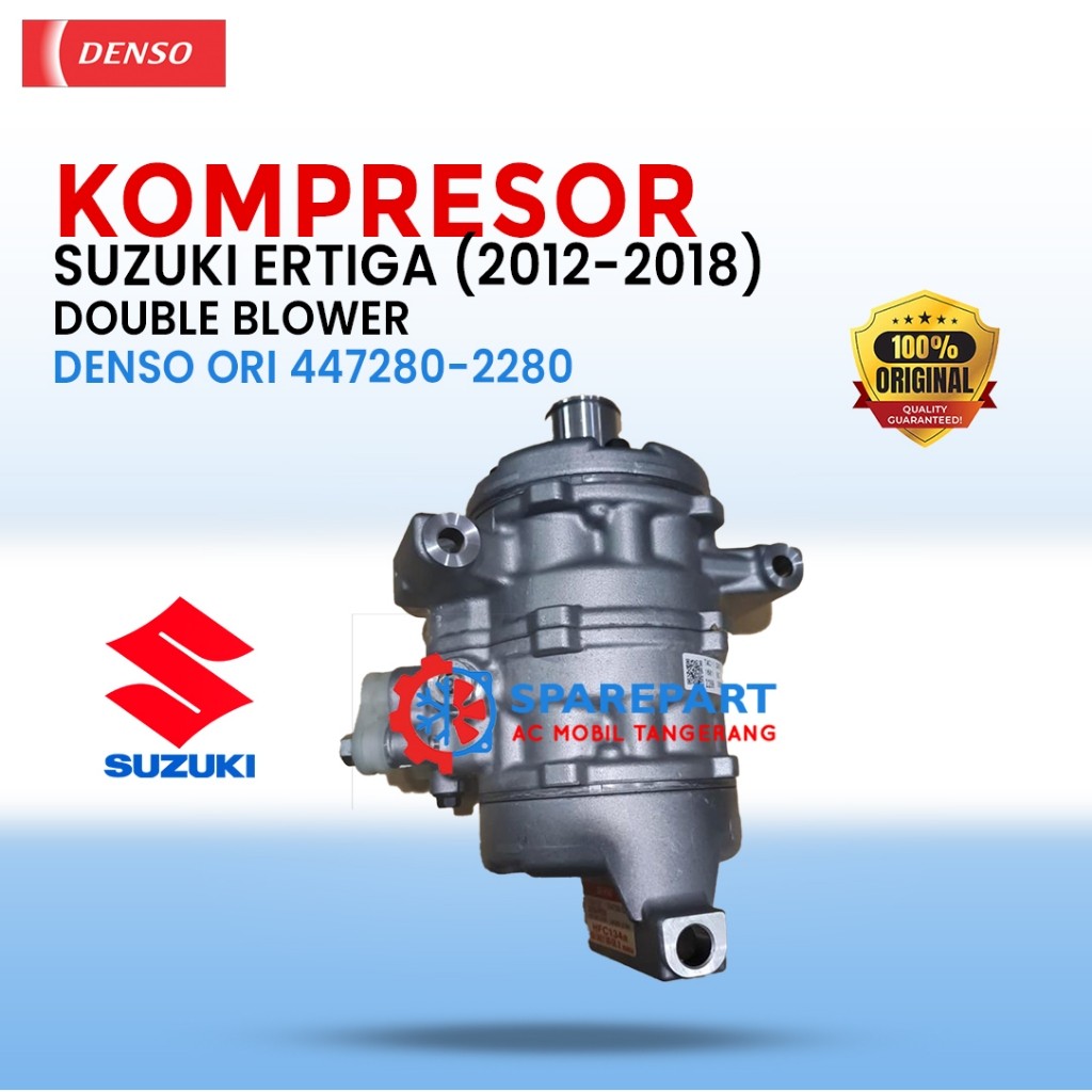 Kompresor AC Mobil Ertiga Suzuki Ertiga Double Blower (2012-2018) 447280-2280 – Original Denso