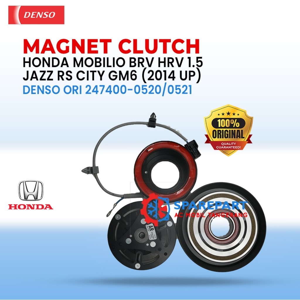 Magnet Clutch Honda Mobilio BRV HRV 1.5 All New Jazz RS City gm6 (2014 Keatas) Denso ORIGINAL 247400-0520/0521