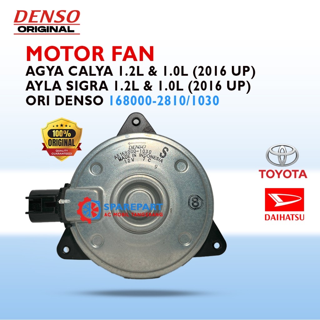MOTOR FAN AYLA AGYA CALYA SIGRA ORIGINAL DENSO AE168000-2810/1030