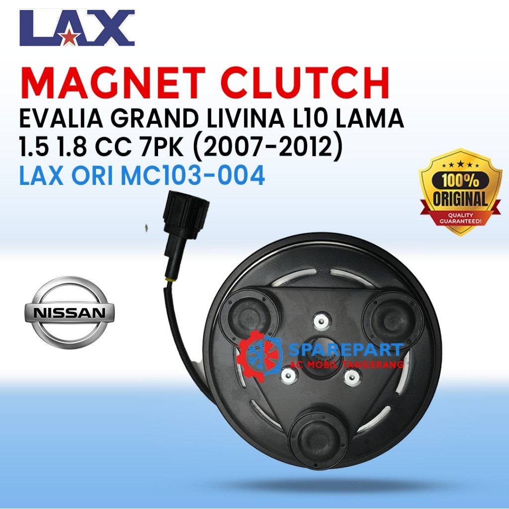 Magnet Clutch Nissan Evalia Grand Livina L10 Lama 1.5 1.8 CC 7PK (2007-2012) MC103-004 – Original LAX