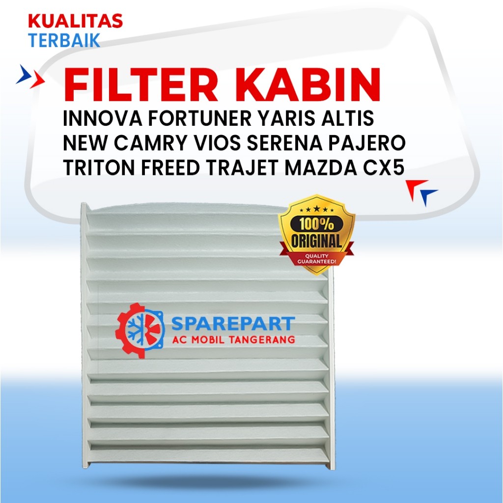 Filter Kabin Innova Fortuner Yaris Altis New Camry Vios Serena Pajero Triton Freed Trajet Mazda CX5
