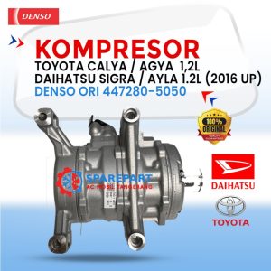 Kompresor AC Mobil Calya / Sigra Agya / Ayla 447280-5050 – Original Denso
