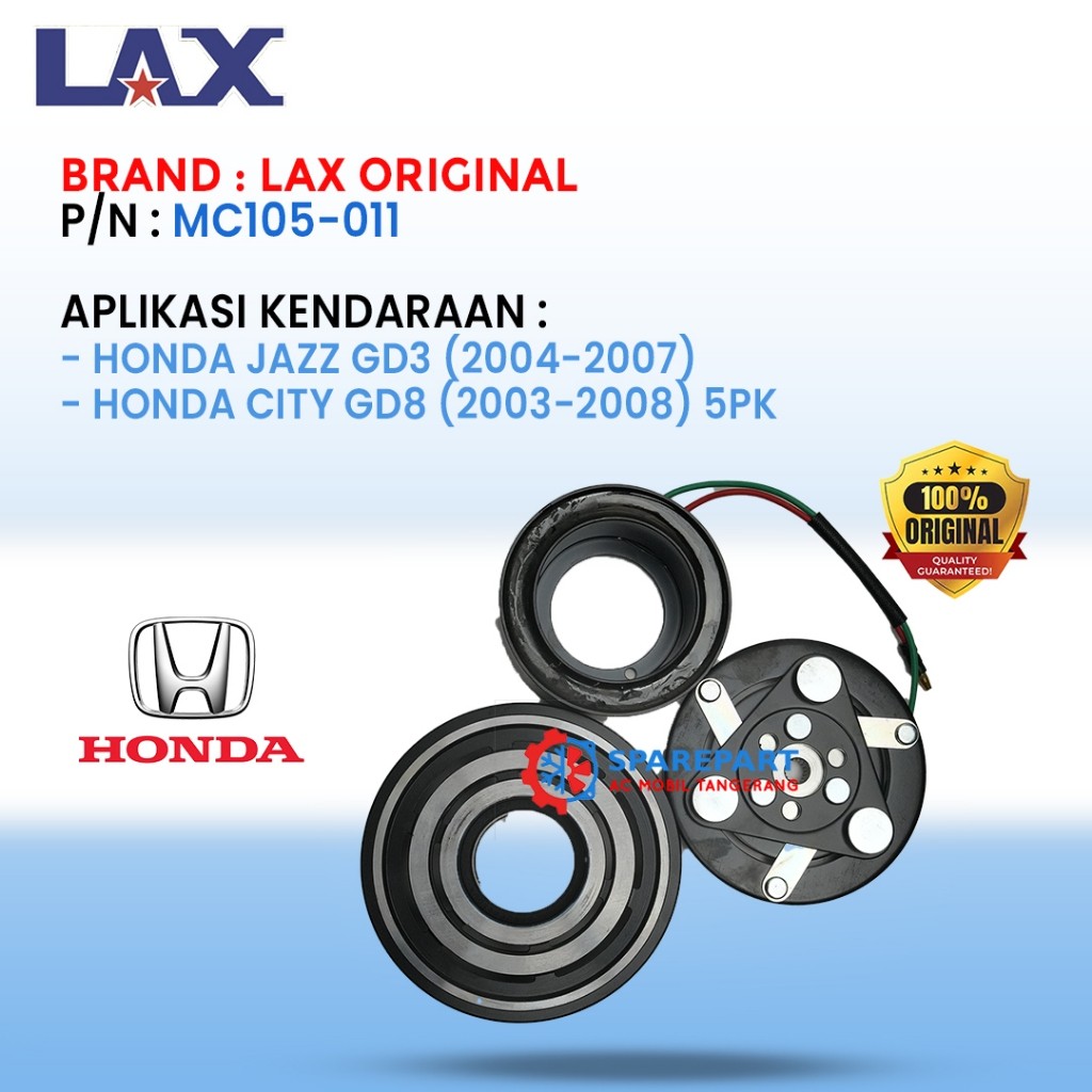 Magnet Clutch Honda Jazz GD3 (2004-2007) dan Honda City GD8 (2003-2008) 5PK MC105-011- Original LAX