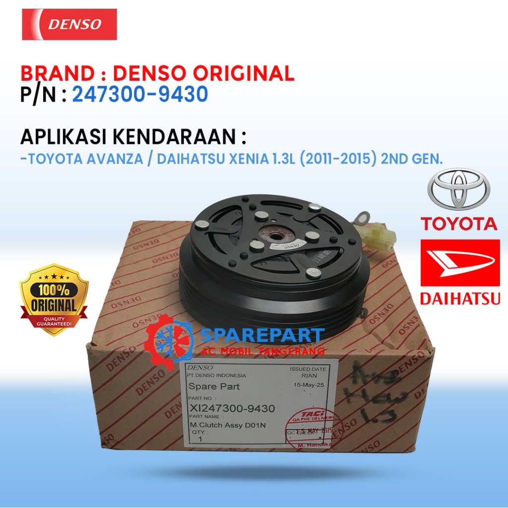 Magnet Clutch Toyota Avanza Daihatsu Xenia 1.3L (2011-2015) 2nd Gen 247300-9430 – Original Denso