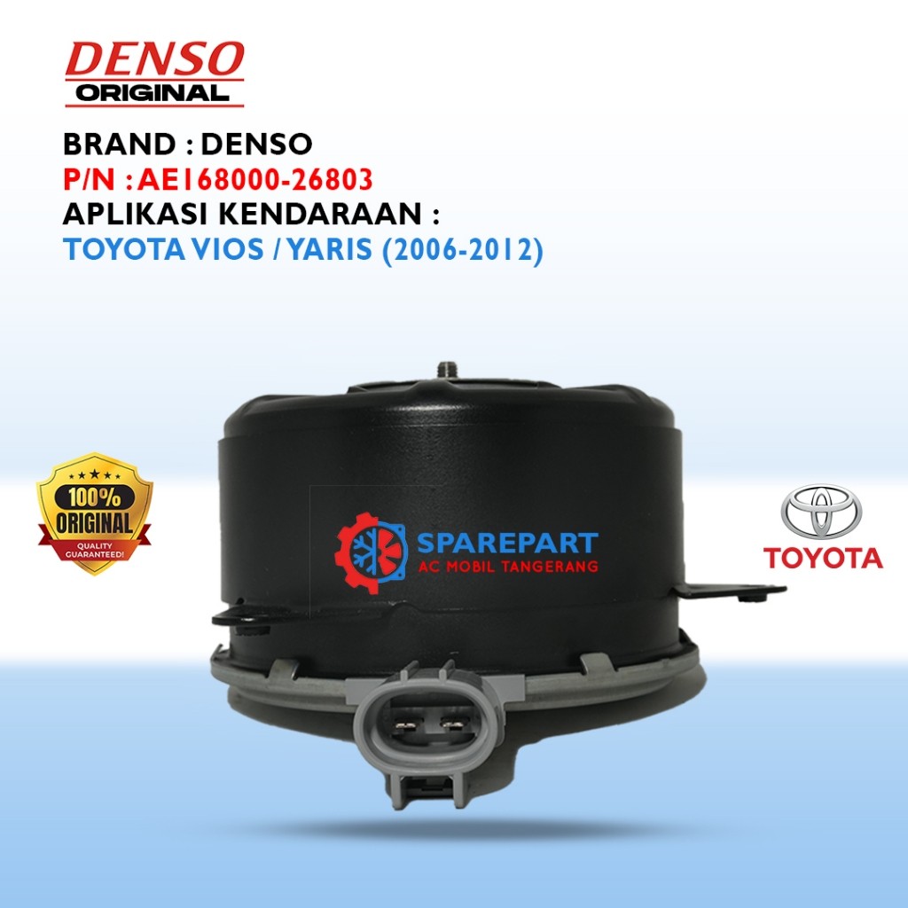 Motor Fan Vios Yaris 2006-2012 Original Denso AE168000-26803D
